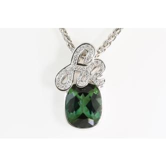 5.33ct Tourmaline and Diamond Pendant