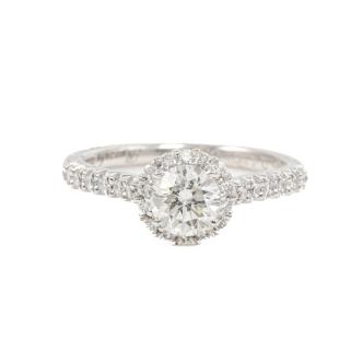 0.75ct Diamond Halo Ring Centre GSL I SI2