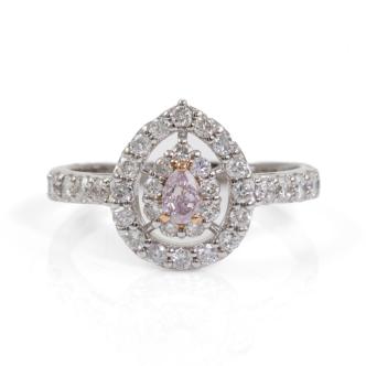 Pink & White Diamond Ring