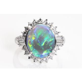 3.93ct Opal and Diamond Ring