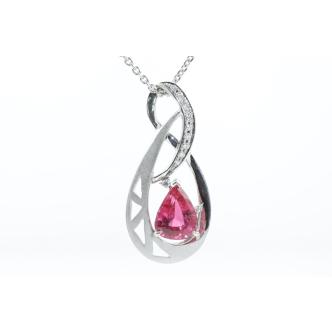 4.50ct Tourmaline and Diamond Pendant