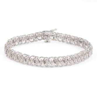 2.01ct Diamond Bracelet 14ct Gold.