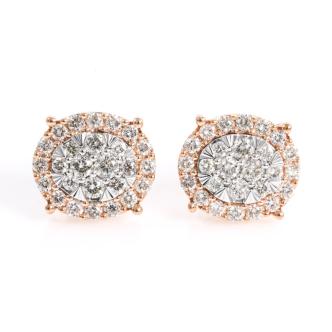 Rose Gold Diamond Earrings 0.77ct