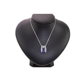 5.70ct Tanzanite and Diamond Pendant
