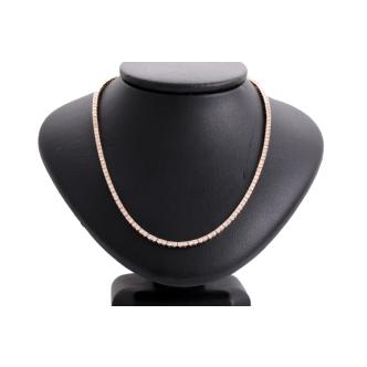 3.47ct Round Diamond Tennis Necklace