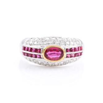 0.64ct Ruby & Diamond Ring