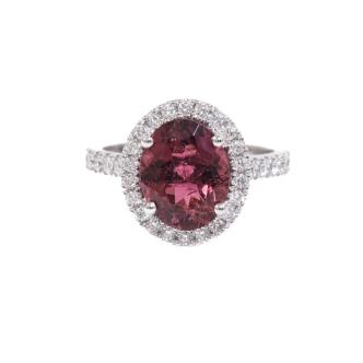 2.77ct Tourmaline and Diamond Ring
