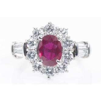 1.66ct Ruby and Diamond Ring