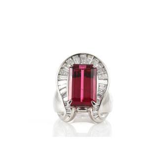 8.77ct Rubellite & 2.00ct Diamond Ring
