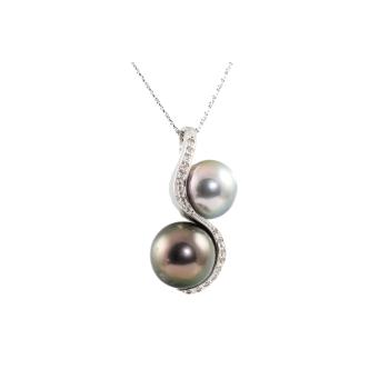 Tahitian Pearl and Diamond Pendant