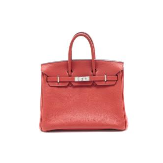 Hermes Rouge Garance Togo Birkin 25