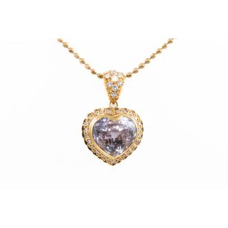 14.38ct Kunzite & Diamond Pendant