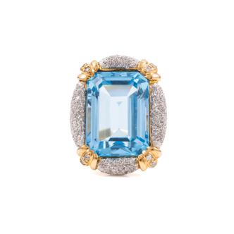 20.00ct Topaz and Diamond Ring