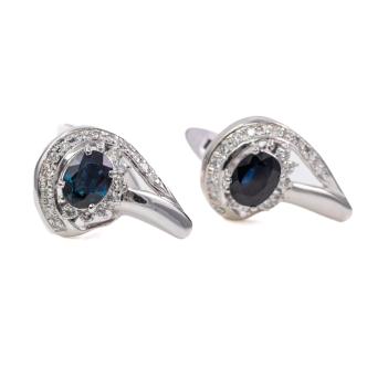 3.18ct Sapphire & Diamond Cufflinks