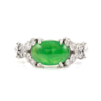 3.00ct Jadeite Jade and Diamond Ring