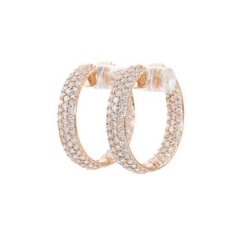 4.08ct Diamond Hoop Earrings