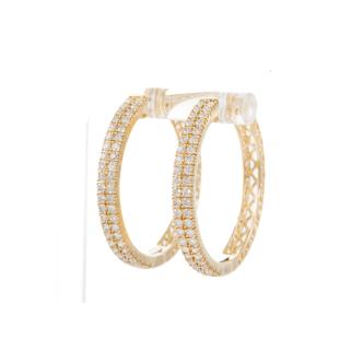 1.51ct Diamond Hoop Earrings