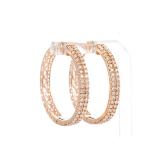2.04ct Diamond Hoop Earrings