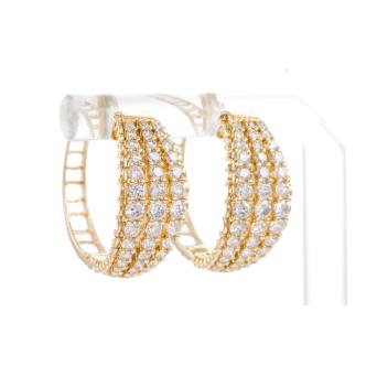 2.01ct Diamond Hoop Earrings