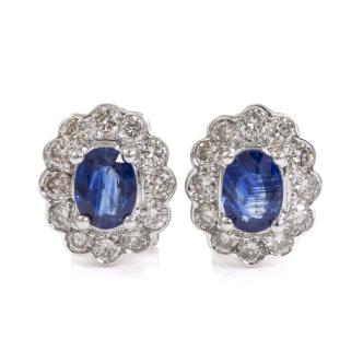 Sapphire and Diamond Earrings