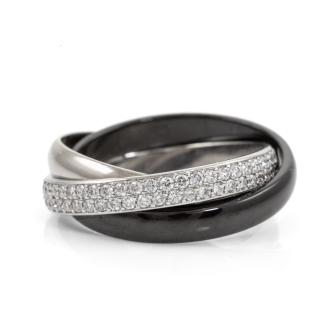 Cartier Trinity Ring In Ceramic