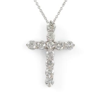 5.14ct Diamond Cross Pendant