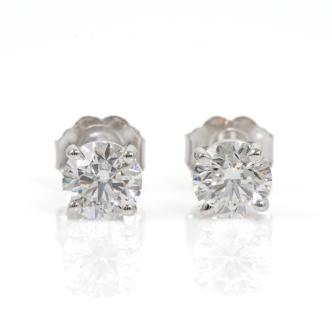 1.03ct Diamond Studs GIA D SI1, E SI1