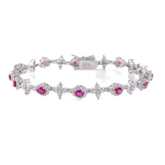 2.15ct Ruby & 2.24ct Diamond Bracelet