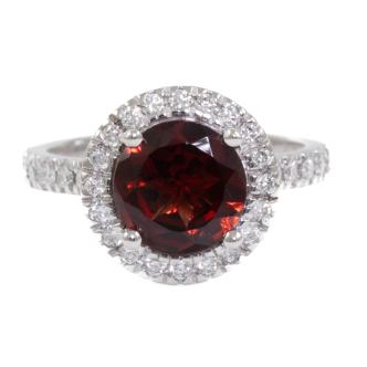 1.90ct Garnet and Diamond Ring