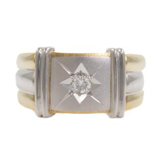Diamond Mens Gold & Platinum Ring