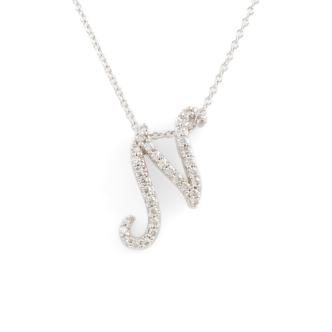 0.24ct Diamond Initial N Pendant