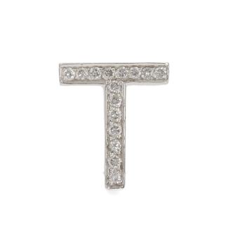 0.28ct Diamond T Pendant