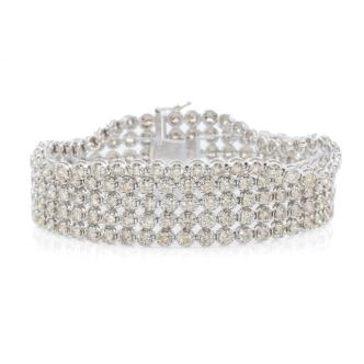 20.00ct Diamond Five Row Bracelet