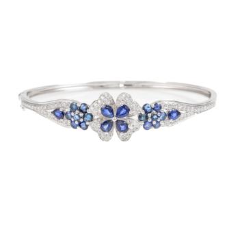 1.20cts Sapphire and Diamond Bangle