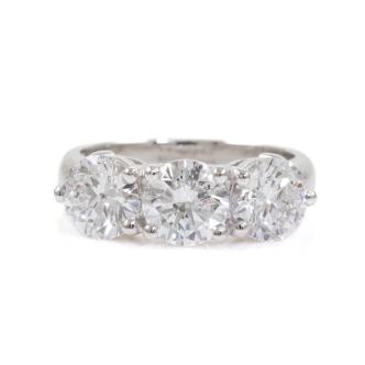 3.00ct Diamond Trilogy Ring GIA D P1