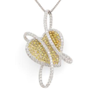 2.85ct Yellow Sapphire & Diamond Pendant