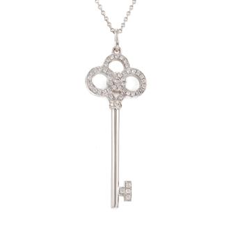 Tiffany & Co Crown Key Diamond Pendant