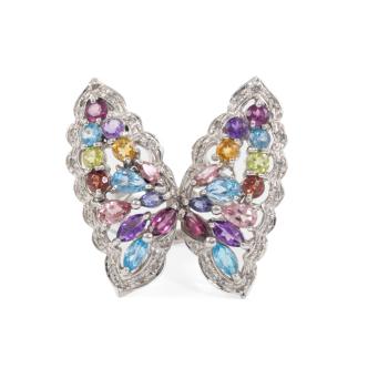 Mixed Gemstone and Diamond Ring