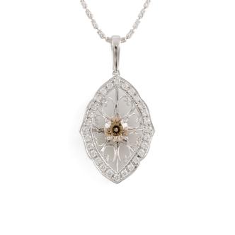 1.10ct Champagne Diamond Pendant