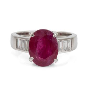 4.54ct Ruby & Diamond Ring