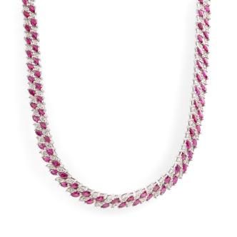 16.00ct Ruby & 1.00ct Diamond Necklace