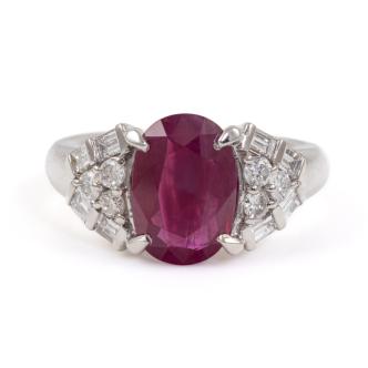2.89ct Ruby and 0.61ct Diamond Ring