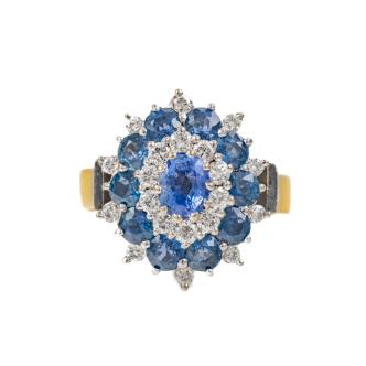 2.16ct Sapphire and Diamond Ring