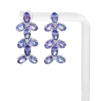 7.66ct Tanzanite and Diamond Earrings