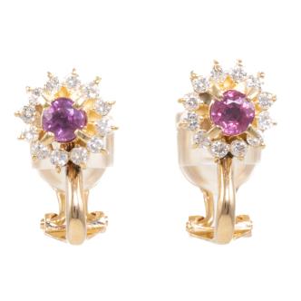 0.36ct Ruby and Diamond Earrings