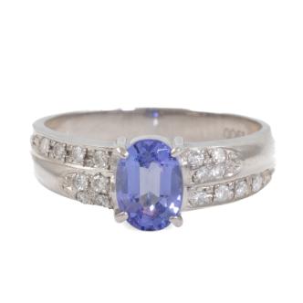 0.91ct Tanzanite & Diamond Ring