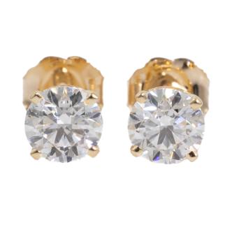 1.00ct Diamond Studs GIA E SI2, F SI1