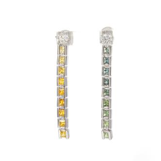 0.50ct Diamond Studs & Sapphire Earrings