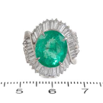 4.50ct Emerald and Diamond Ring