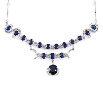 9.50ct Sapphire and Diamond Necklace